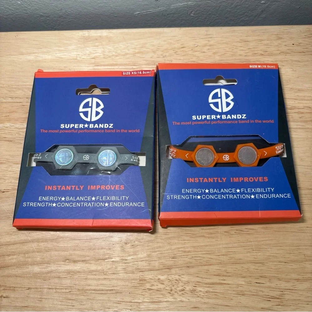Lot Of 2 Super Bands Performance Wrist Bands